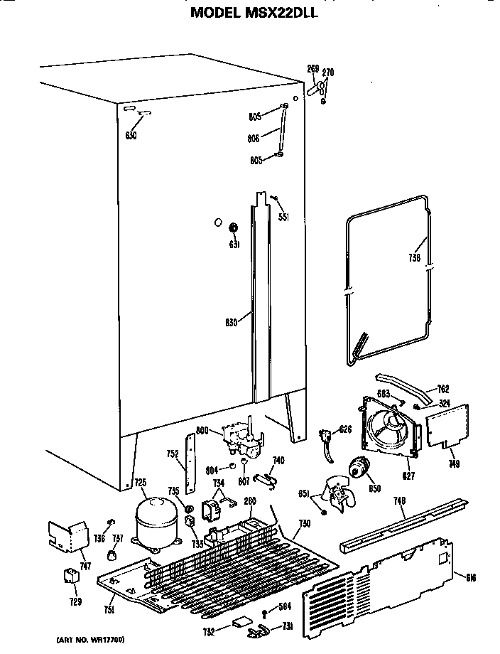 GE MSX22DLL unit diagram