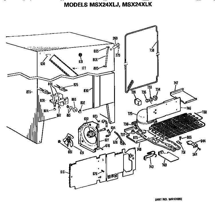 GE MSX24XLK unit diagram