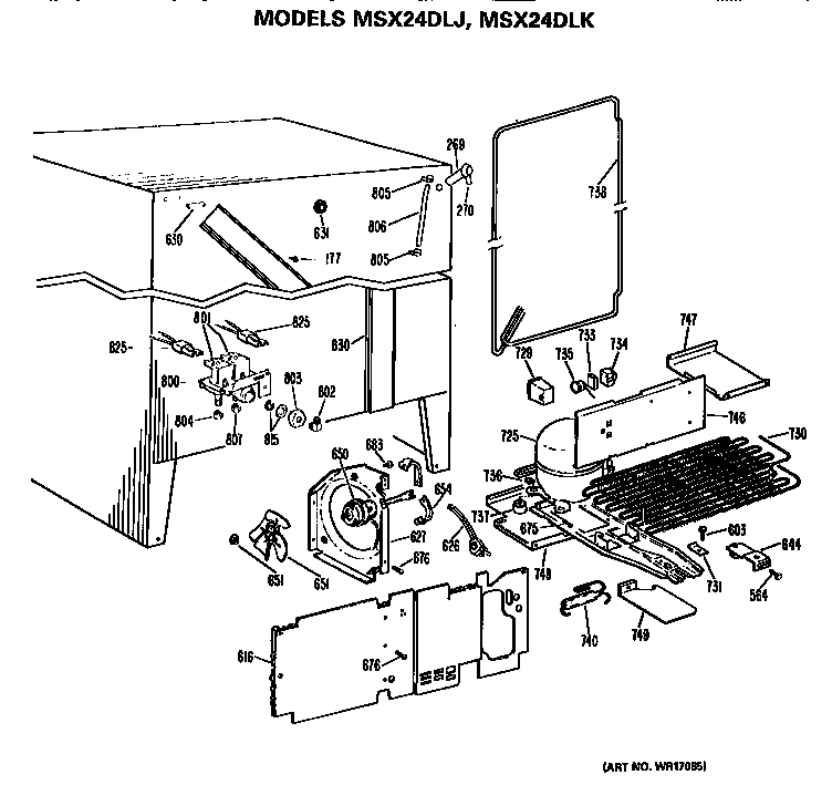 GE MSX24DLK unit diagram