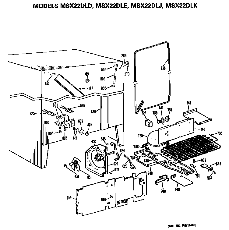 GE MSX22DLE unit diagram