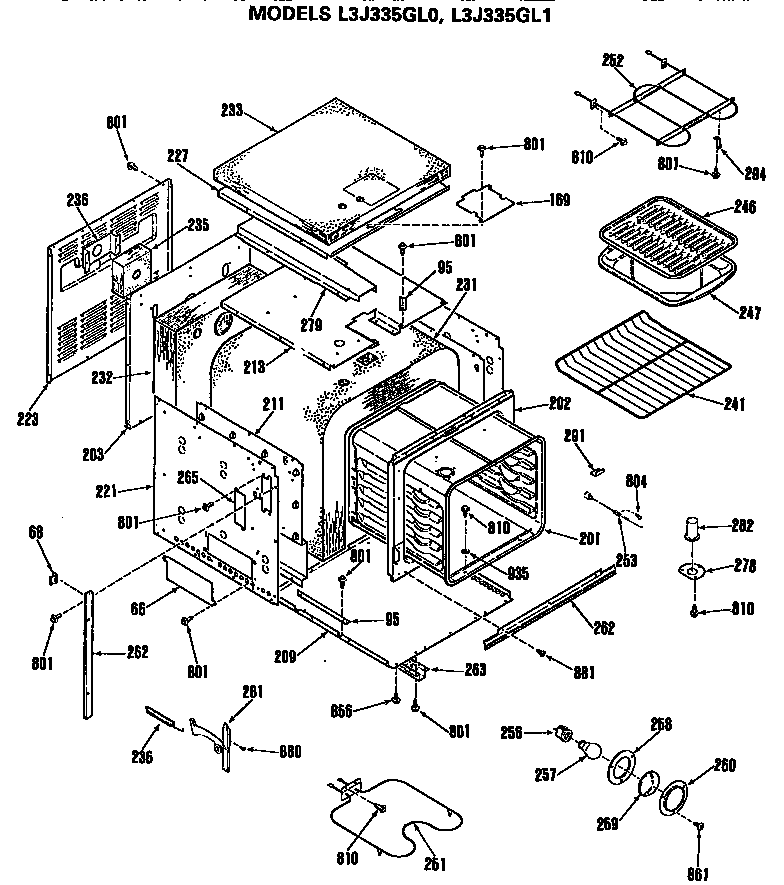 GE L3J335GL1 main body diagram
