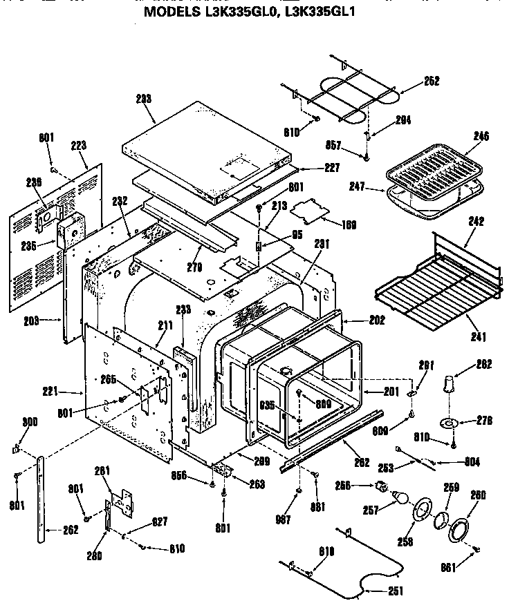 GE L3K335GL0 main body diagram