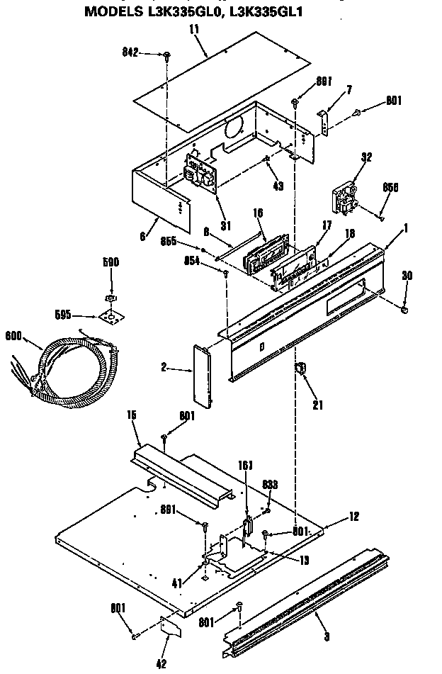 GE L3K335GL0 controls diagram