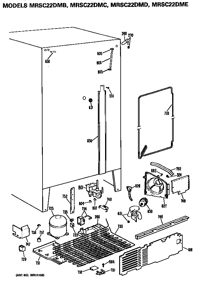GE MRSC22DMB compressor diagram