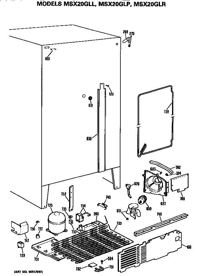 GE MSX20GLP unit diagram