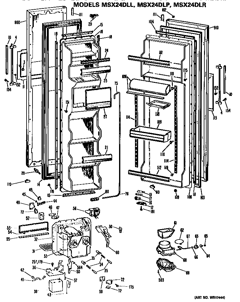GE MSX24DLP doors diagram
