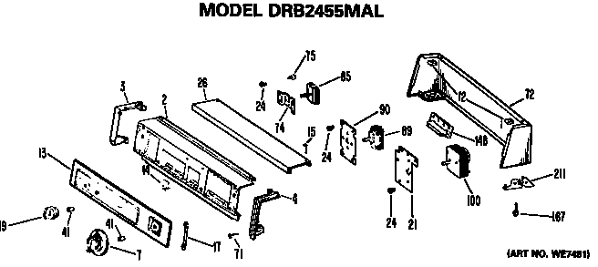 GE DRB1555MAL backsplash for drb2455mal diagram
