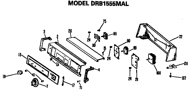 GE DRB1555MAL backsplash for drb1555mal diagram