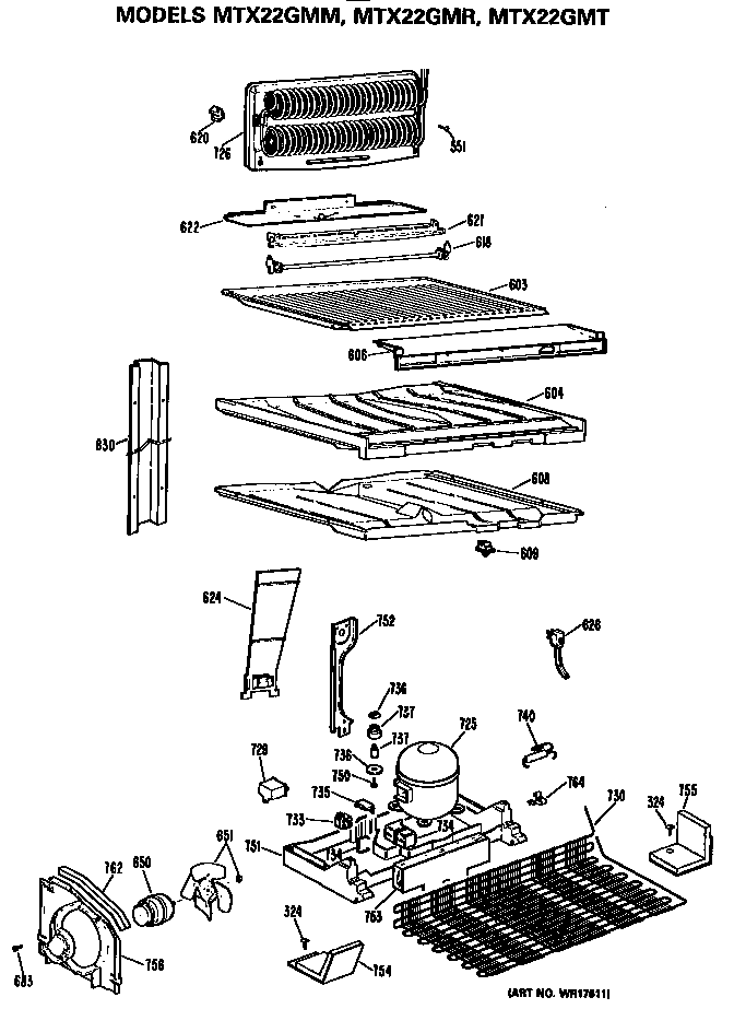 GE MTX22GMRRAD unit diagram