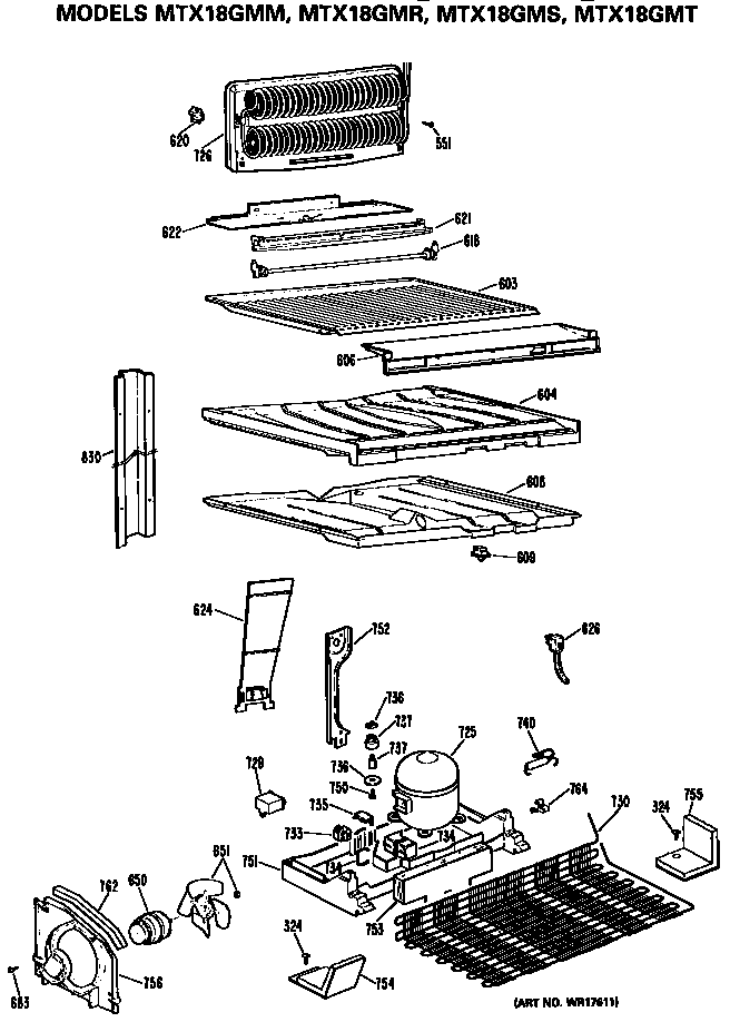 GE MTX18GMRRAD unit diagram