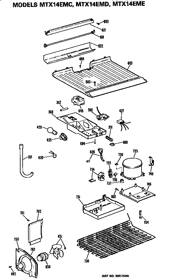 GE MTX14EMDRAD unit diagram