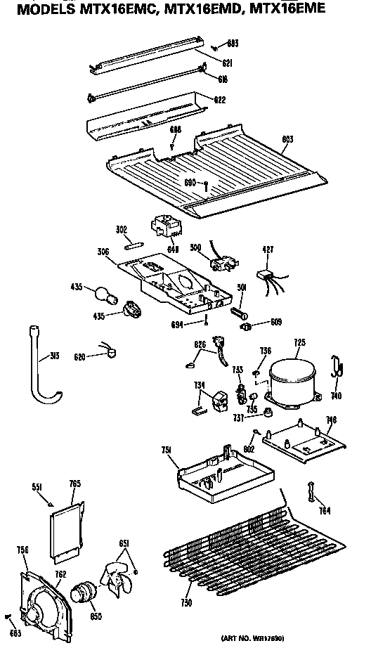 GE MTX16EMDRAD unit diagram