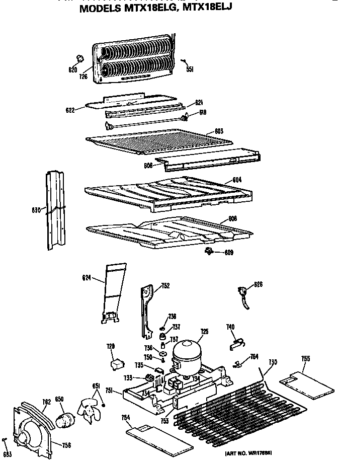 GE MTX18ELGRAD unit diagram
