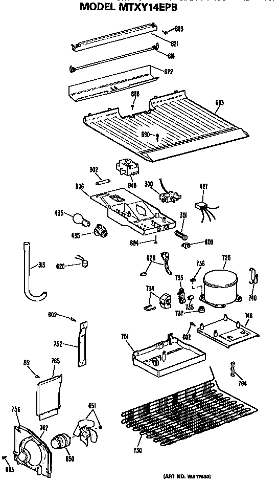 GE MTXY14EPBRWH unit diagram