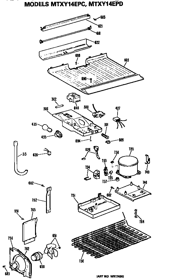 GE MTXY14EPDRHA unit diagram