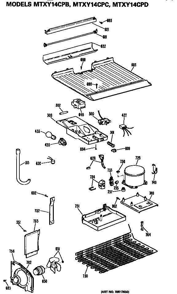 GE MTXY14CPCRAD unit diagram