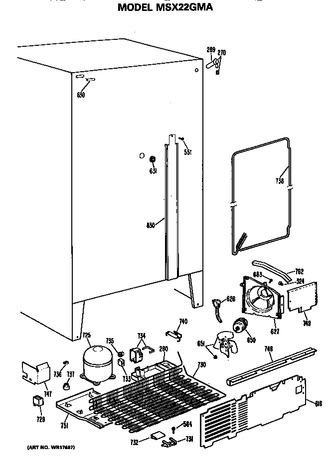 GE MSX22GMA unit diagram