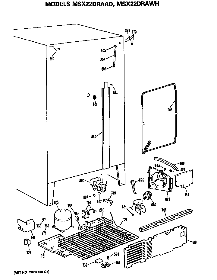 GE MSX22DRAAD unit diagram