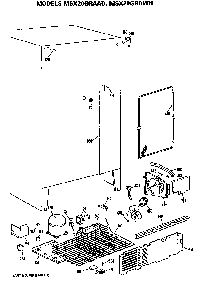 GE MSX20GRAWH unit diagram