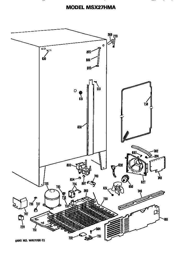 GE MSX27HMA unit diagram
