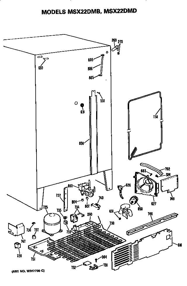 GE MSX22DMB unit diagram