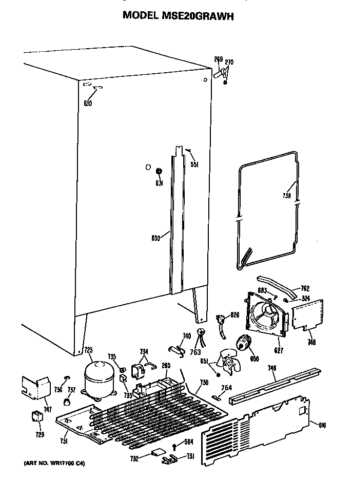 GE MSE20GRAWH compressor diagram