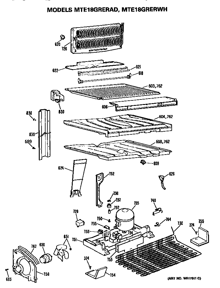 GE MTE18GRERAD unit diagram