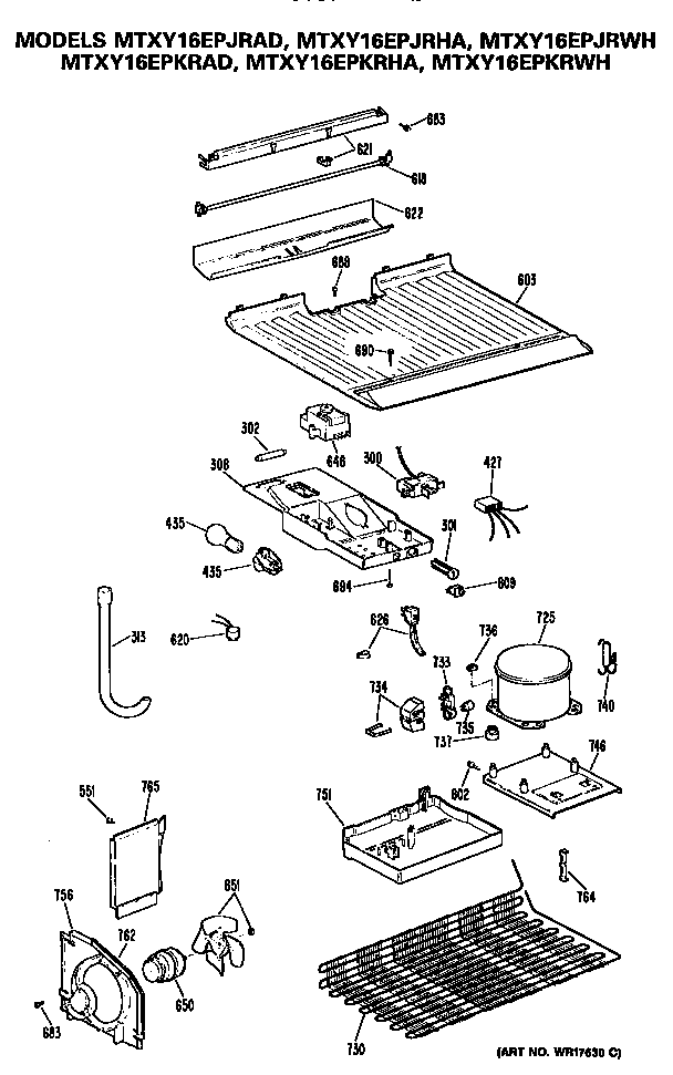 GE MTXY16EPKRAD unit diagram