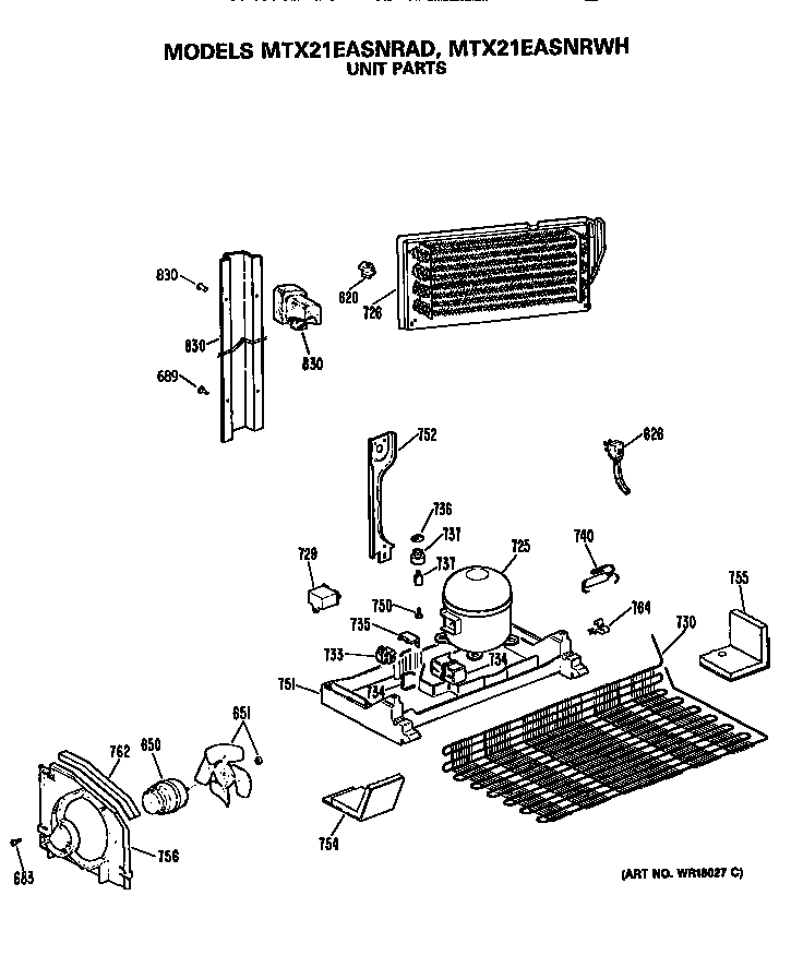 GE MTX21EASNRAD unit diagram