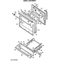 GE LGB126GER1 oven door and broiler diagram
