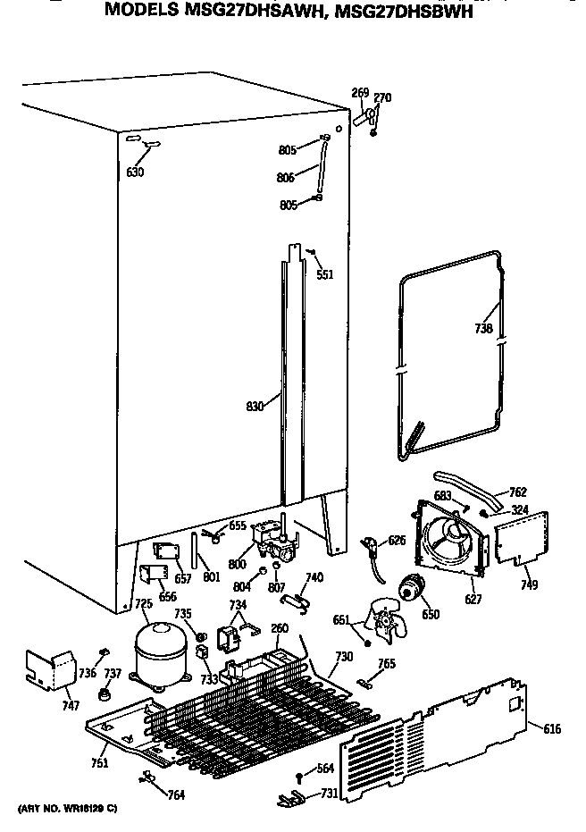 GE MSG27DHSAWH unit diagram