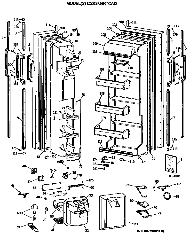 Hotpoint CSK24GRTCAD doors diagram