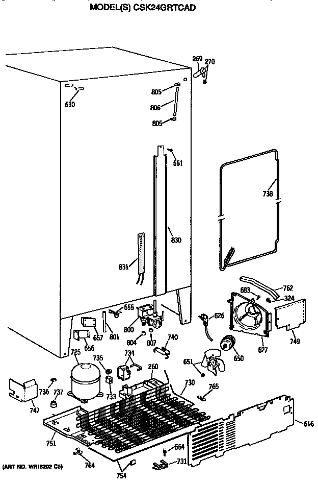 Hotpoint CSK24GRTCAD unit diagram