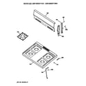 GE LGB126GET1AD cooktop diagram