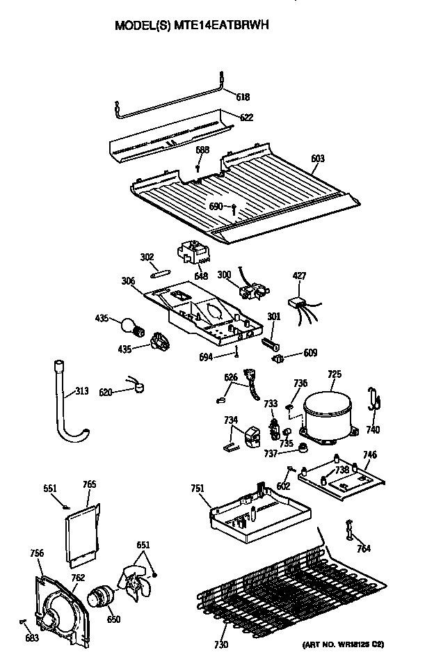 GE MTE14EATBRWH unit diagram