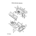 GE JGBS14GES2 cooktop and backsplash diagram