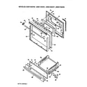 GE JGBS17GER5 oven door and broiler diagram