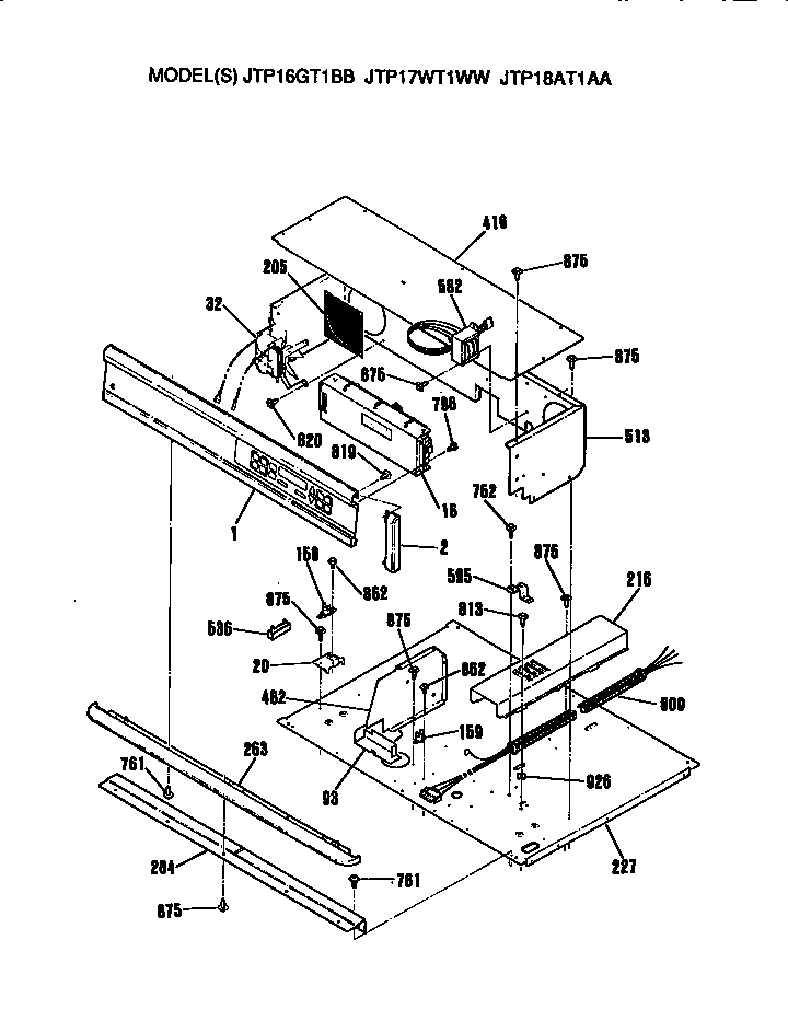 GE JTP18AT1AA control diagram