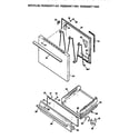 Hotpoint RGB524ET1AD oven door and broiler diagram