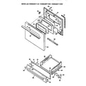 Hotpoint RGB526ET1AD oven door and broiler diagram