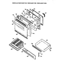 Hotpoint RGB744GET1WH door and drawer diagram