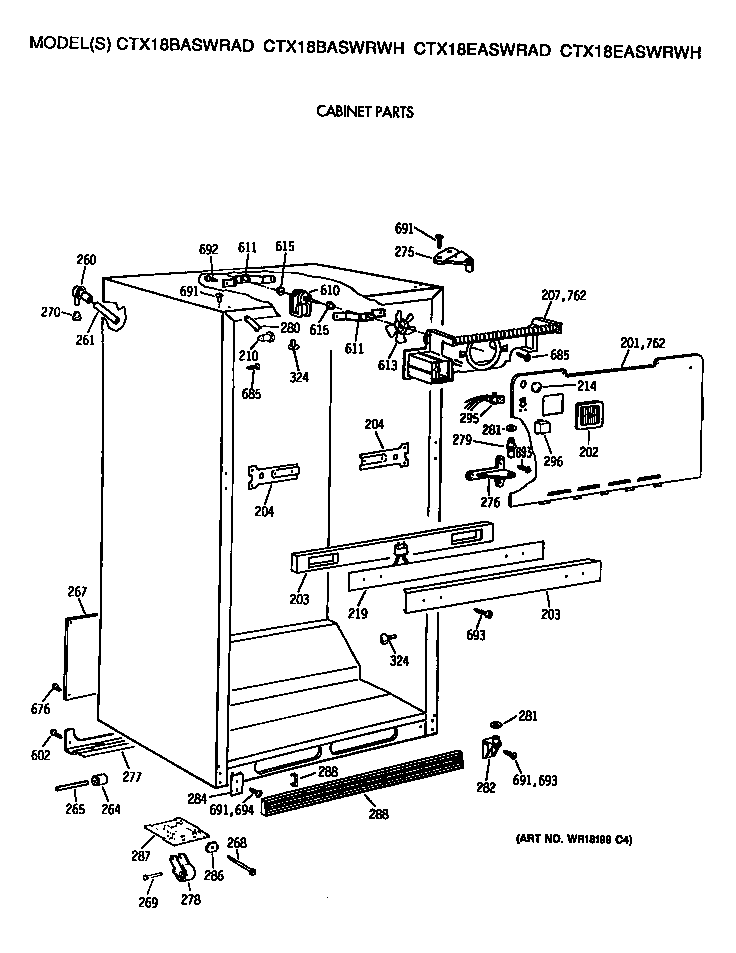 Hotpoint CTX18BASWRAD cabinet diagram