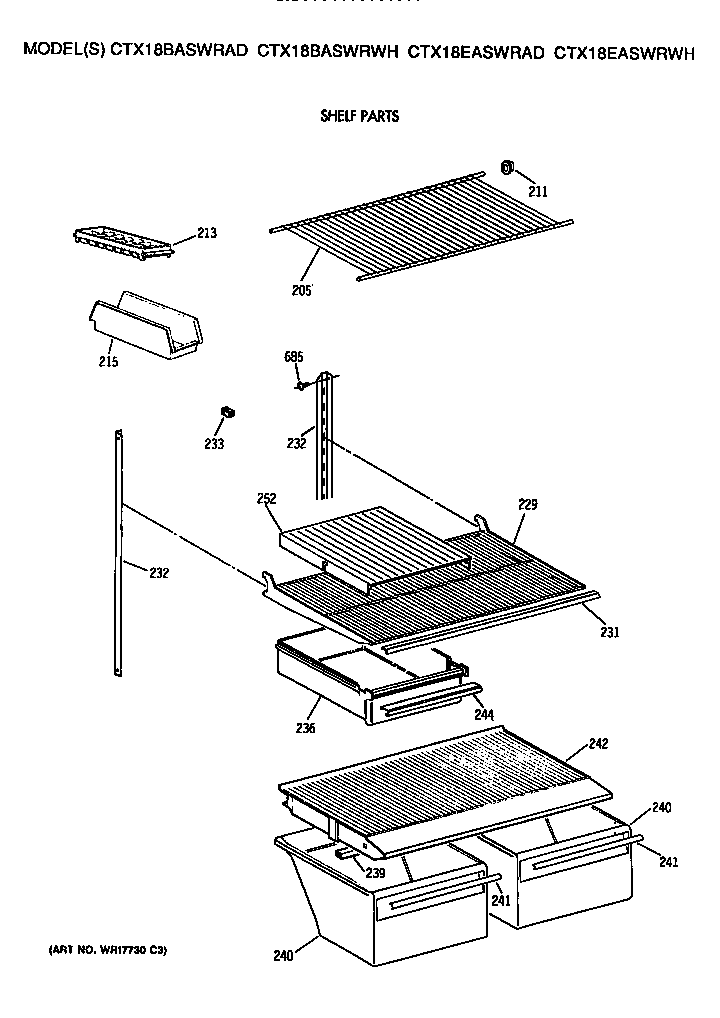 Hotpoint CTX18BASWRAD shelfs diagram