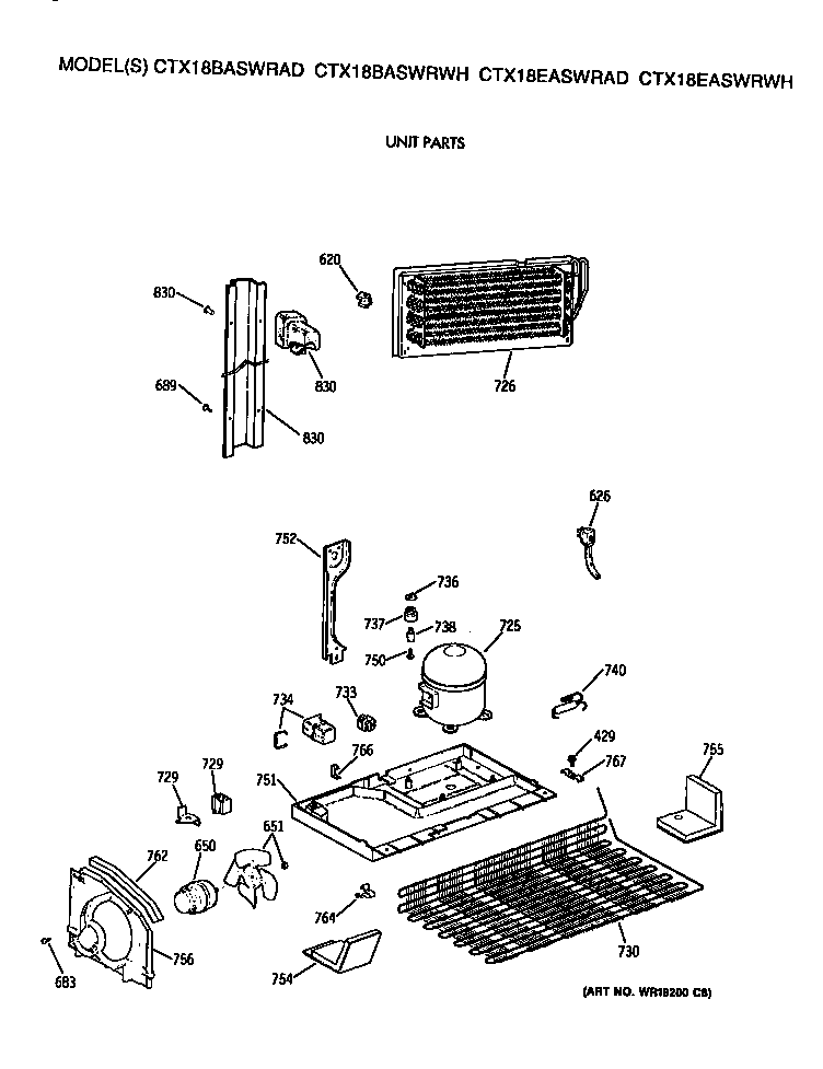 Hotpoint CTX18BASWRAD unit diagram