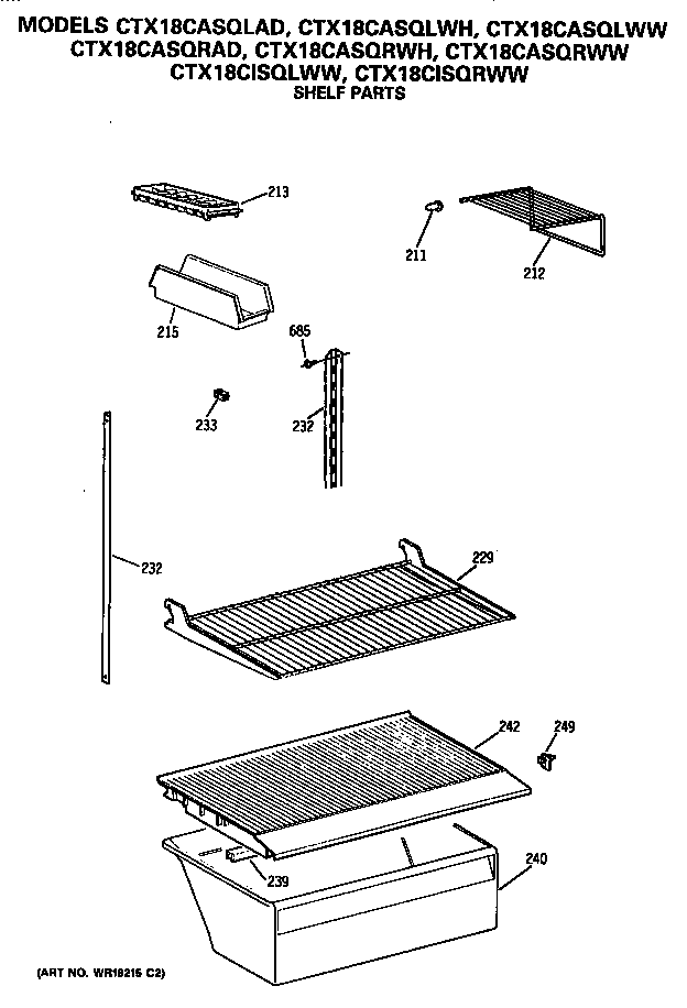 Hotpoint CTX18CASQRAD shelfs diagram