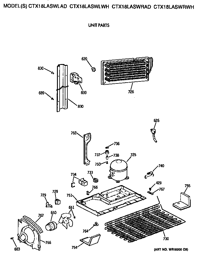 Hotpoint CTX18LASWLAD unit diagram