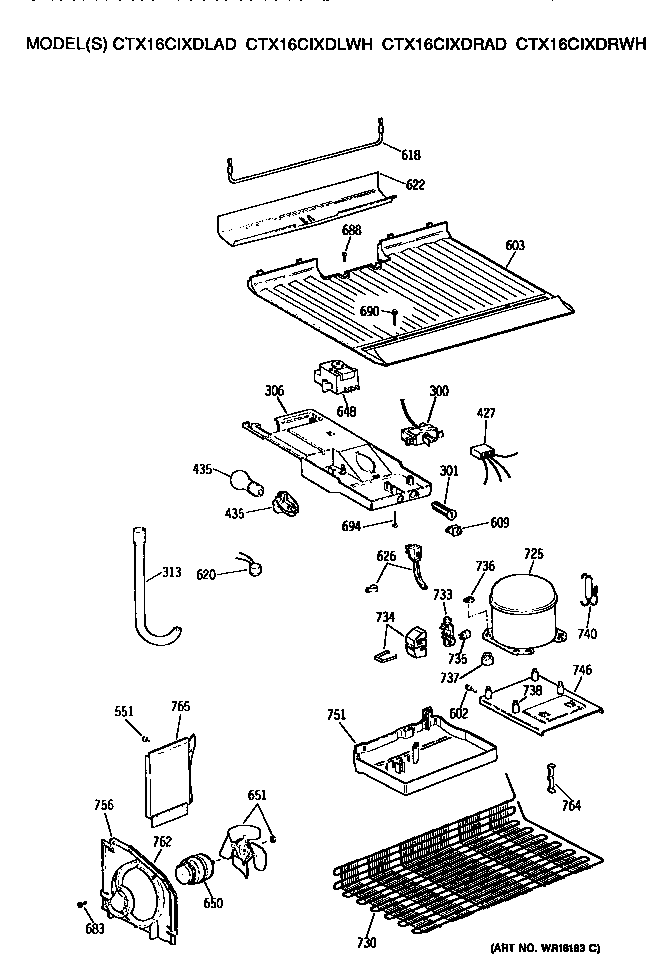 Hotpoint CTX16CIXDRWH unit diagram