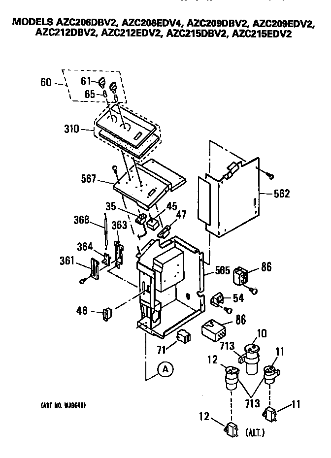 GE AZC209DBV2 control box diagram