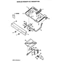 Hotpoint RGB524PV1AD burner assembly diagram