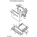 Hotpoint RGB524PV1AD oven door and broiler diagram